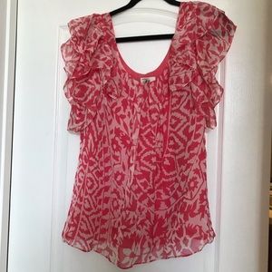 Milly of New York pink silk top